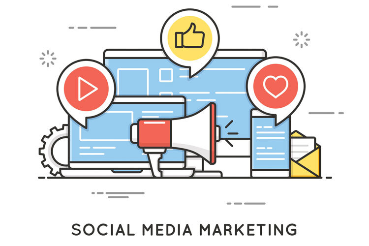 Social Media Marketing for Businesses illustration