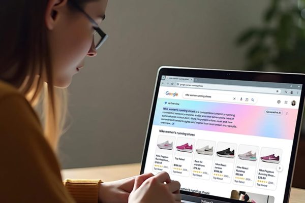 AI Overview appearing above a brand’s website on branded searches